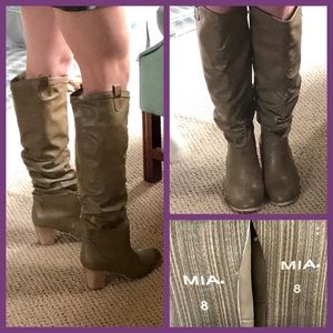 Mia Vegan Leather Knee-High Slouch Boots